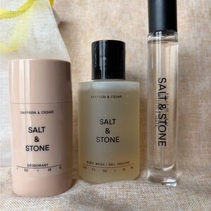 Salt & Stone Saffron & Cedar Bath Trio - Nude/Beige